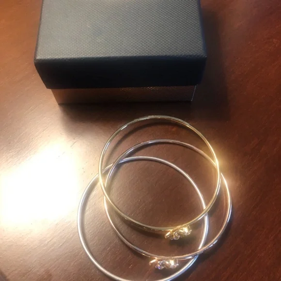Coach Wildflower 3 Piece Bangle Set Pave -New with Box - Picture 3 of 6